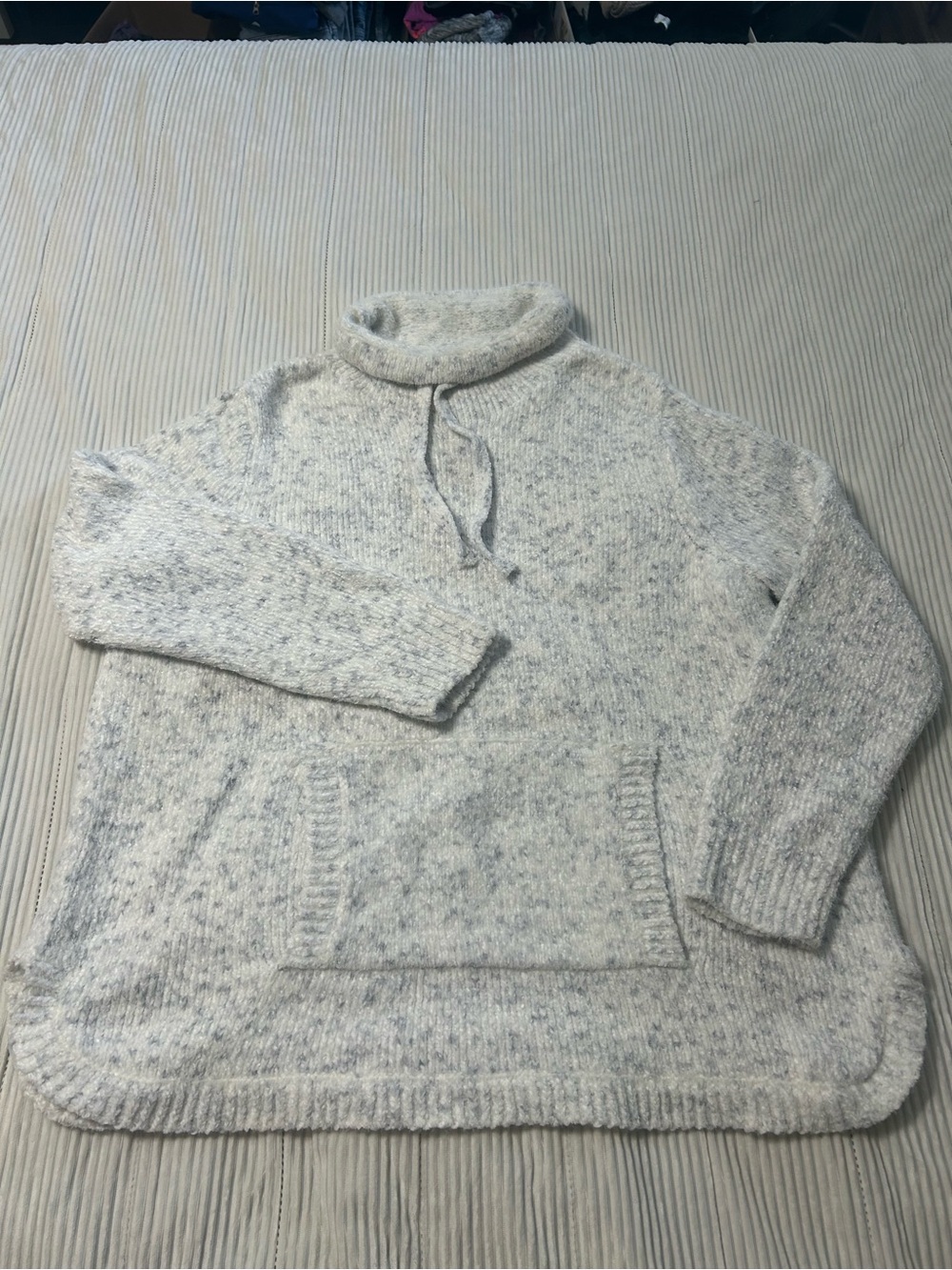 Ruby Rd. Ivory Speckled Cowl Neck Sweater